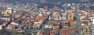 Panoramic view of Cincinnati's historic district